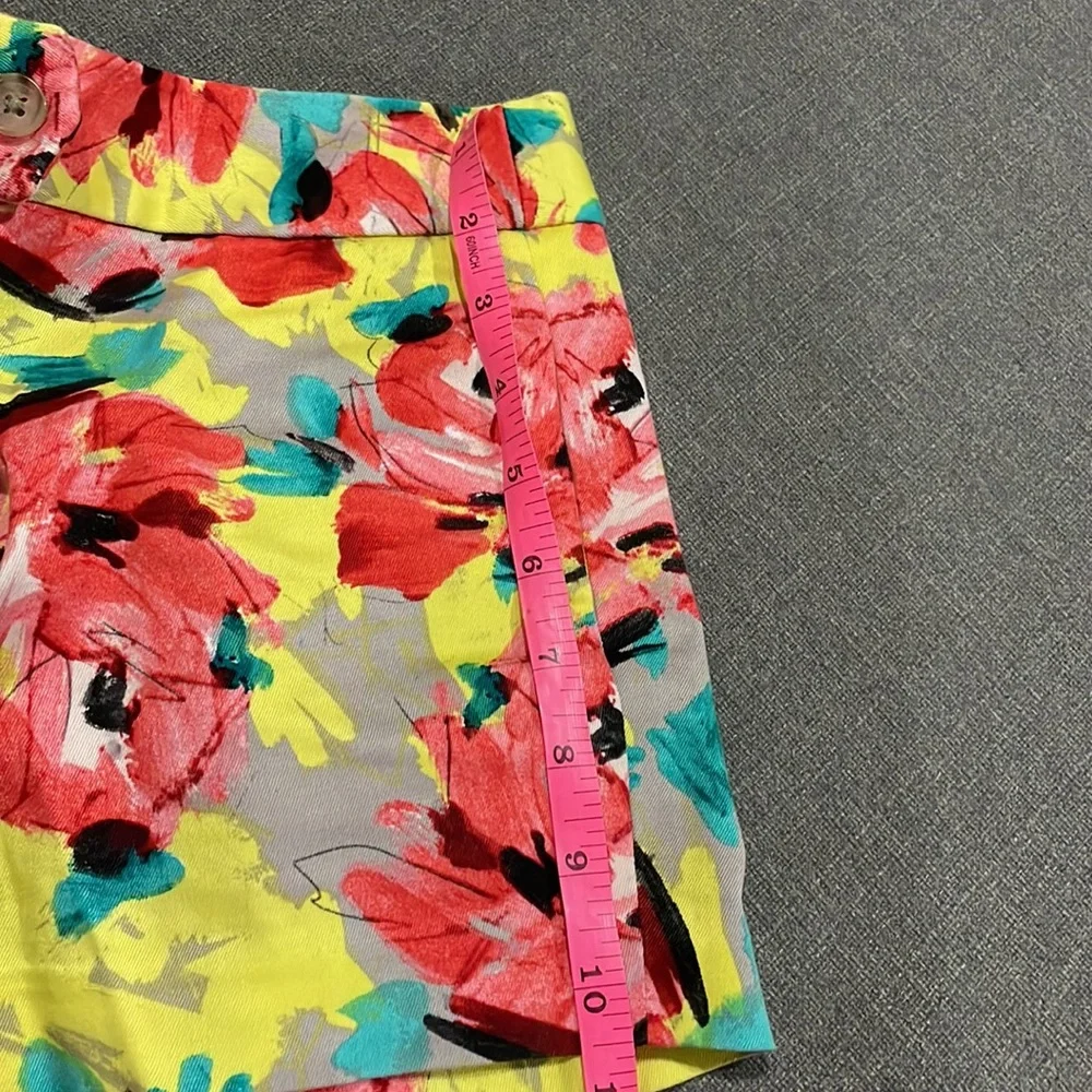 J.Crew Factory Yellow with Red Flower Print throughout